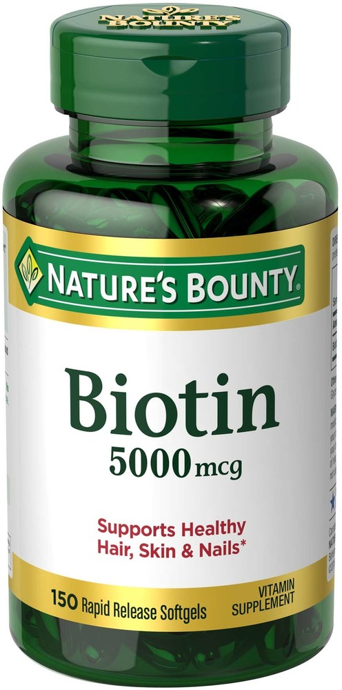Nature's Bounty Biotin Softgels- 5-000 mcg- 150 Ct