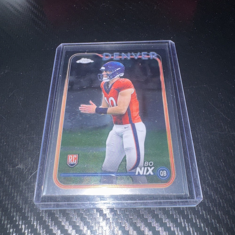 2024 Topps Chrome - Rookies Bo Nix #206 Refractor (RC)