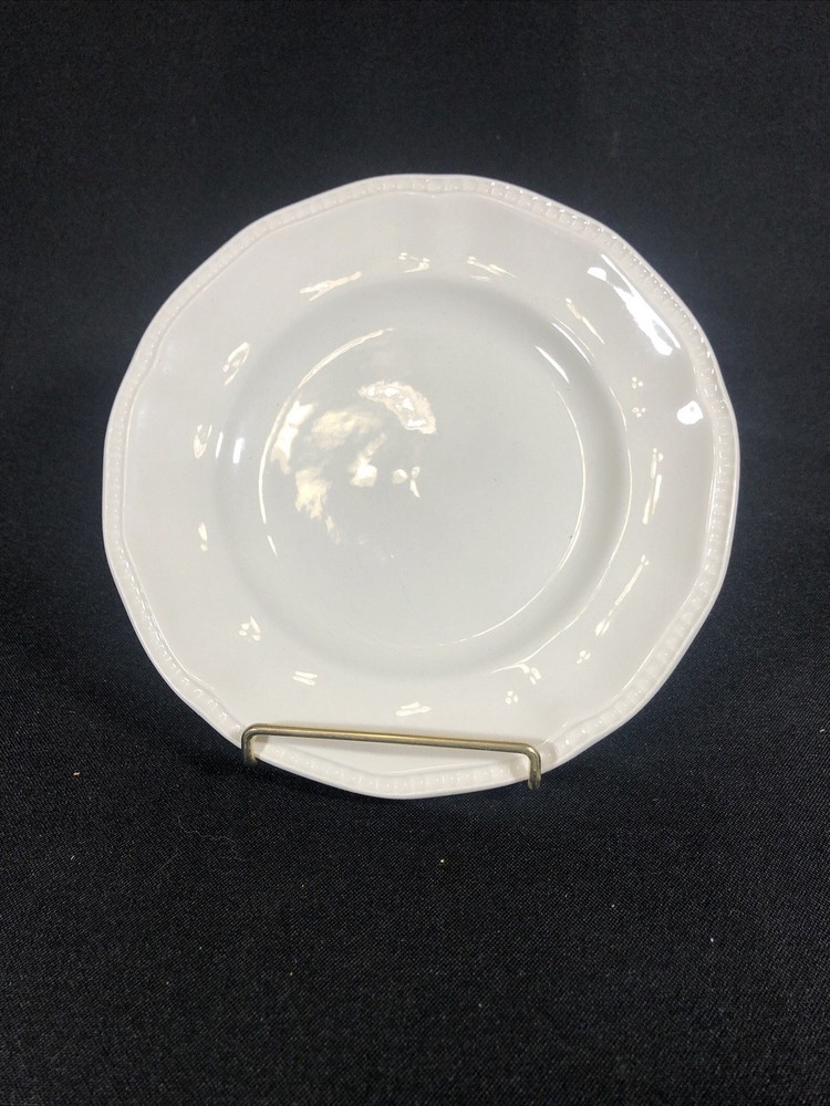 Kensington Staffordshire Ironstone England White Bread Salad Dessert Plate 6.75”