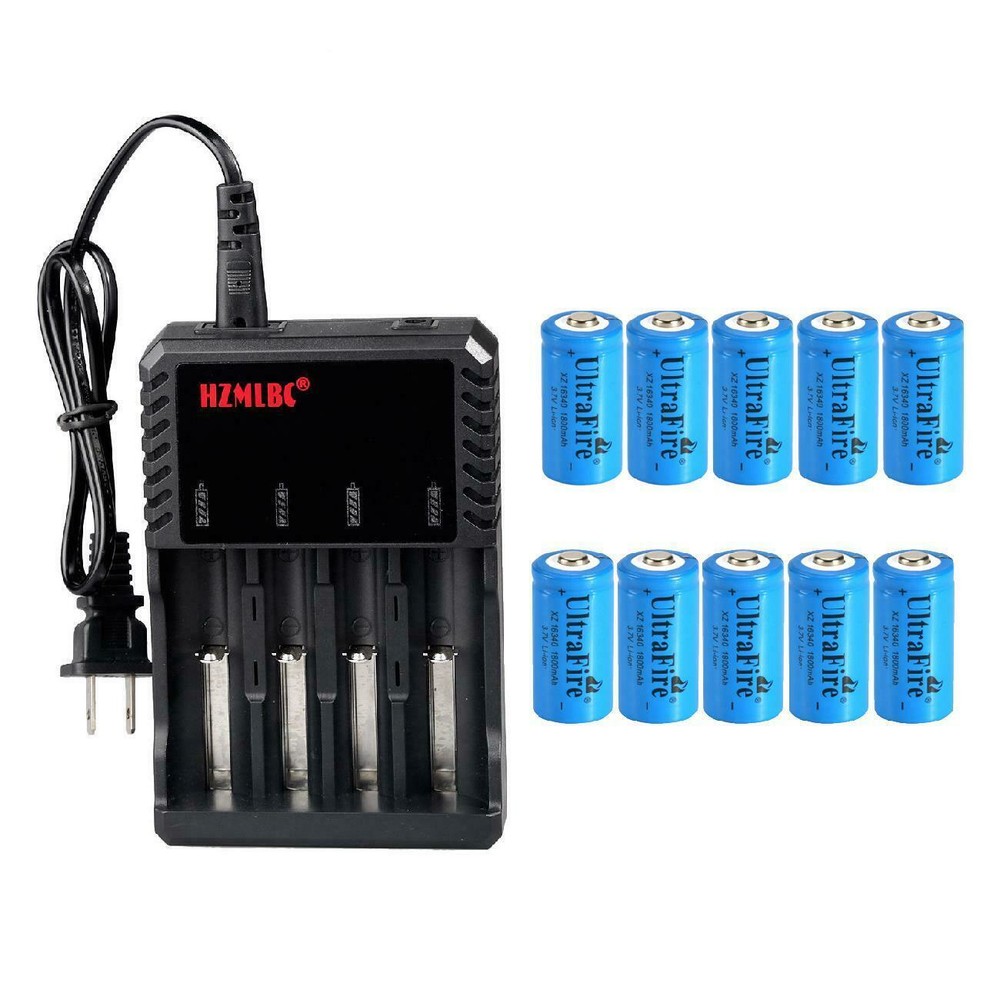 Ultrafire 16340 Battery 3.7V 1800mAh Rechargeable Batteries Cell For Torch Lot