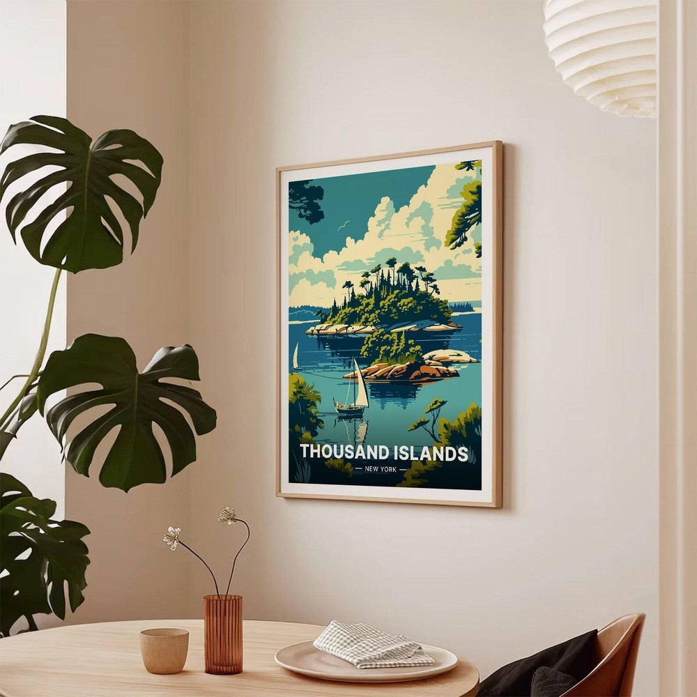 Thousand Islands Poster New York Travel Wall Art Home Decor Art Lover Gift