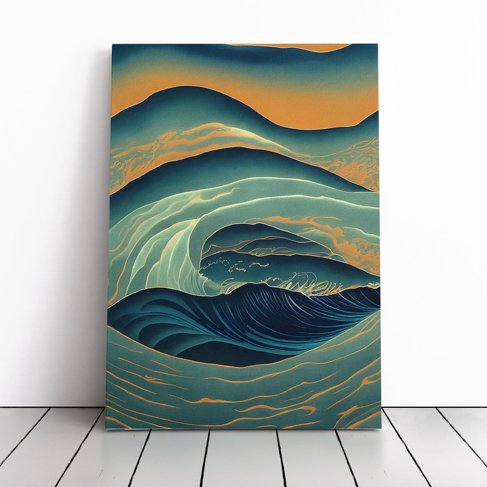 Sea View Abstract Vol.1 Canvas Wall Art Print Framed Picture Decor Living Room