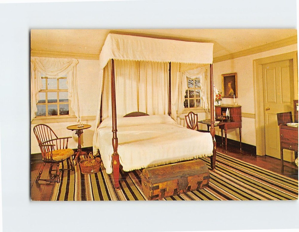 Postcard Washington's Bedroom Mt. Vernon Virginia USA