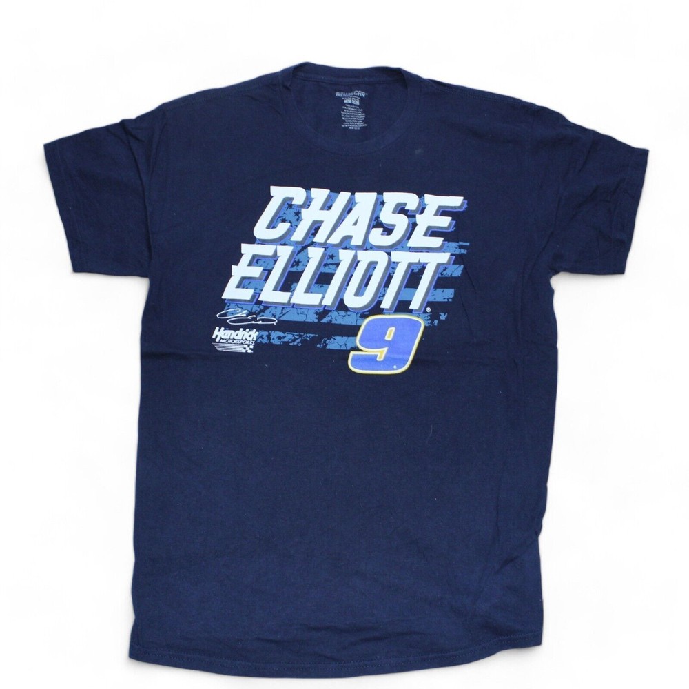 NASCAR Chase Racing T Shirt Mens L Nascar Blue Cars Sports Print Speedway