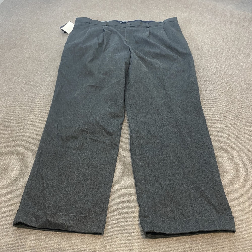 Dockers Pants Mens 40x30 Gray Comfort Khaki Relaxed Fit Pleated Stretch Workwear