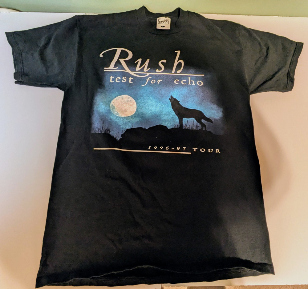 Rush Vintage Test For Echo 1996-1997 Tour T shirt Men's Large Size