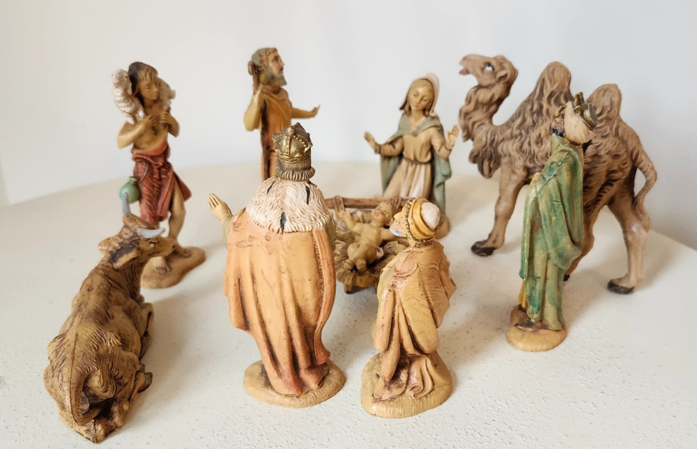 Vintage Italian Nativity Set 9 Pc Depose Italy Figures 5