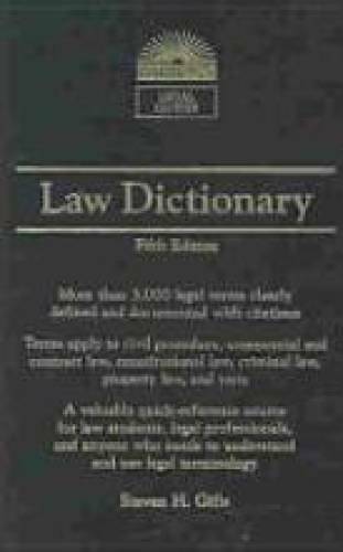 Law Dictionary (Barron's Legal Guides) - Paperback By Steven Gifis - GOOD
