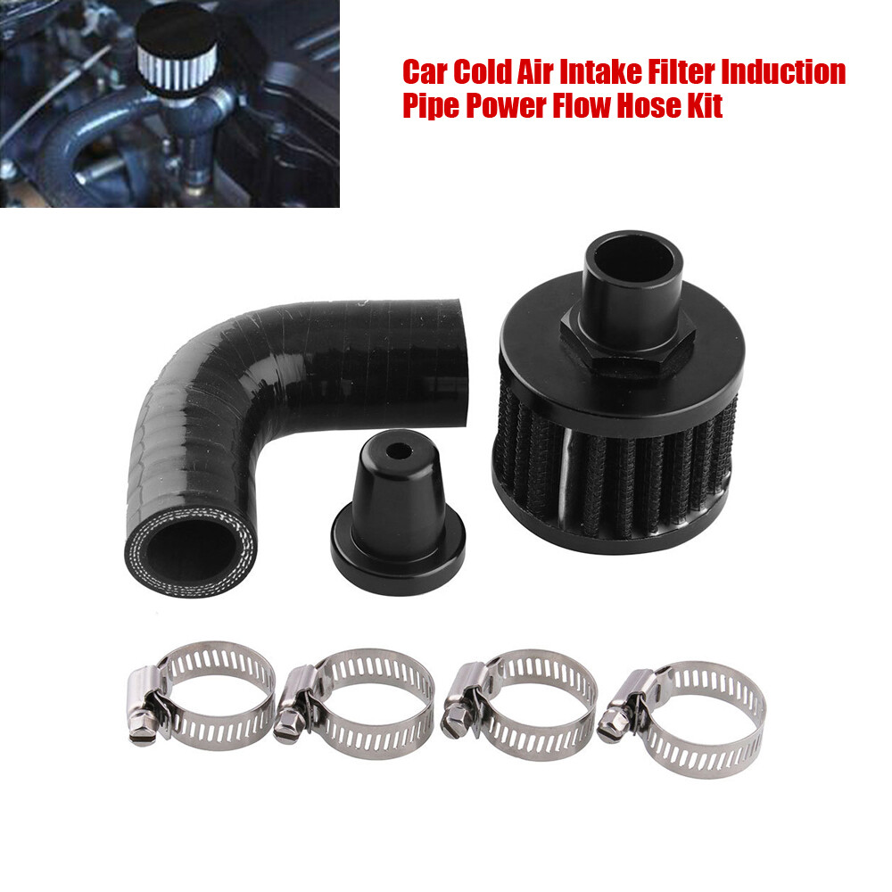 Universal Car Cold Air Intake Filter Induction Kit Pipe Power Flow Hose System