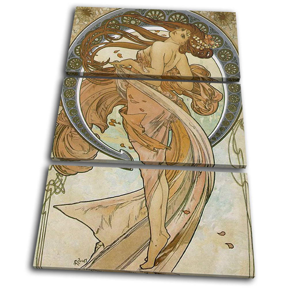 Vintage Art Nouveau Poster  CANVAS WALL ART Picture Print VA