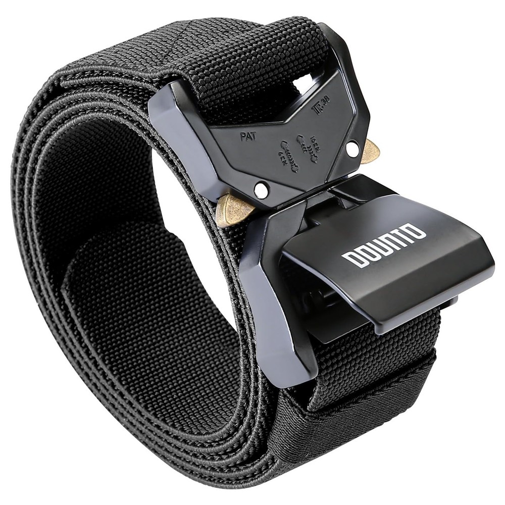 Quick Release Tactical Belt, Military Gun Belt Stretch Nylon Web Work Belt fo...