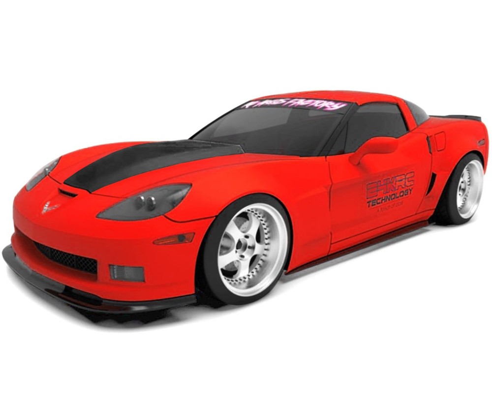 24K RC Technology 1/10 '04 Corvette C6 Z06 Drift Body (Clear) (260mm Wheelbase)🌟✨25 Years on eBay! 250,000+ feedback!✨🌟