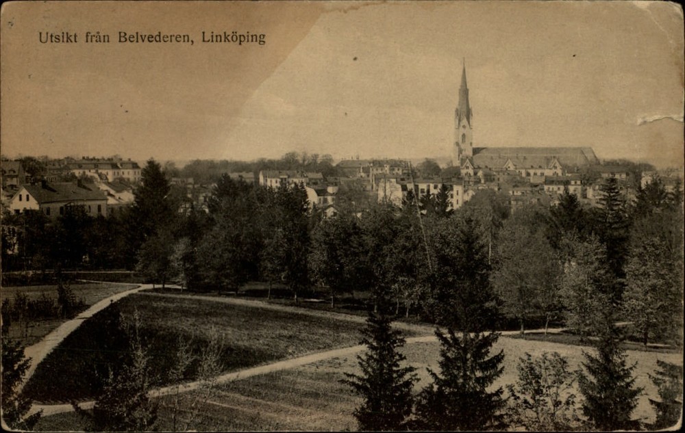 View Linkoping Sweden vintage postcard s765