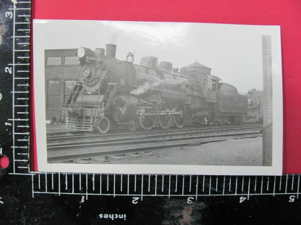 Bangor & Aroostook Railroad 4-6-0 Locomotive #253 B&W Old Photo