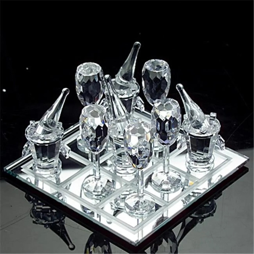 Godinger Shannon Champagne 24% Lead Crystal Tic Tac Toe Game Set
