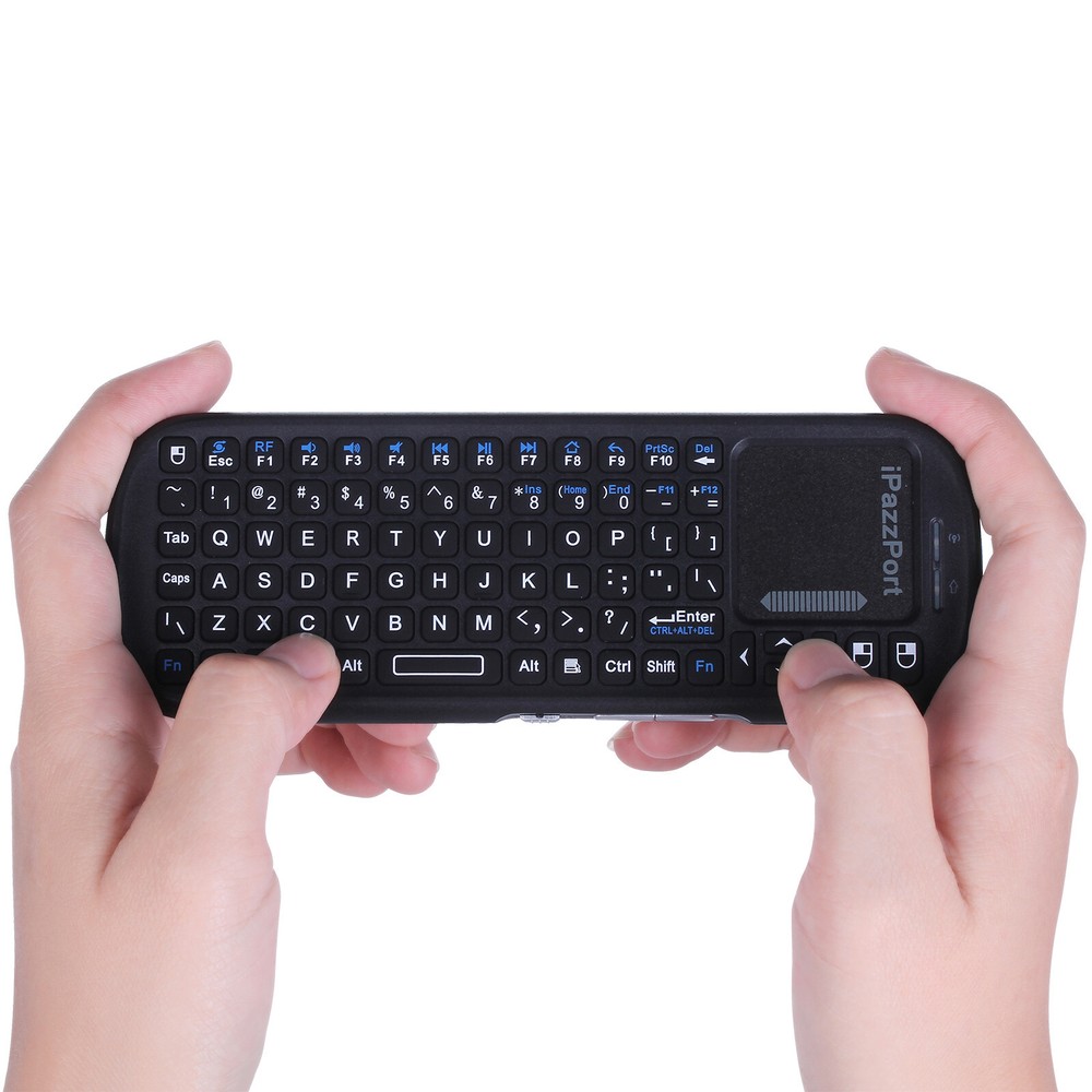 iPazzPort Mini Bluetooth and 2.4GHz Wireless Keyboard with Touchpad Mouse Combo 19SM  