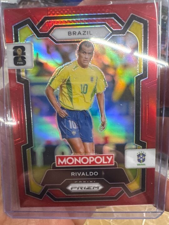 Rivaldo 2026 Panini Prizm Monopoly FIFA World Cup #21 RED Brazil SP