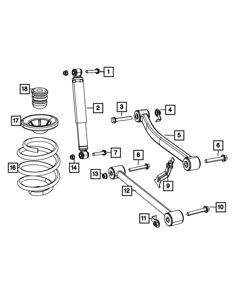 Genuine Mopar Suspension Shock Absorber Kit 68382850AB