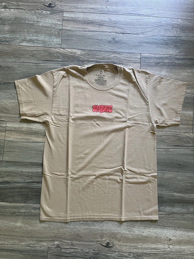 Empye Tan Shirt Graffiti Cat Y2K Skater Streetwear Rare Size Large 2000s