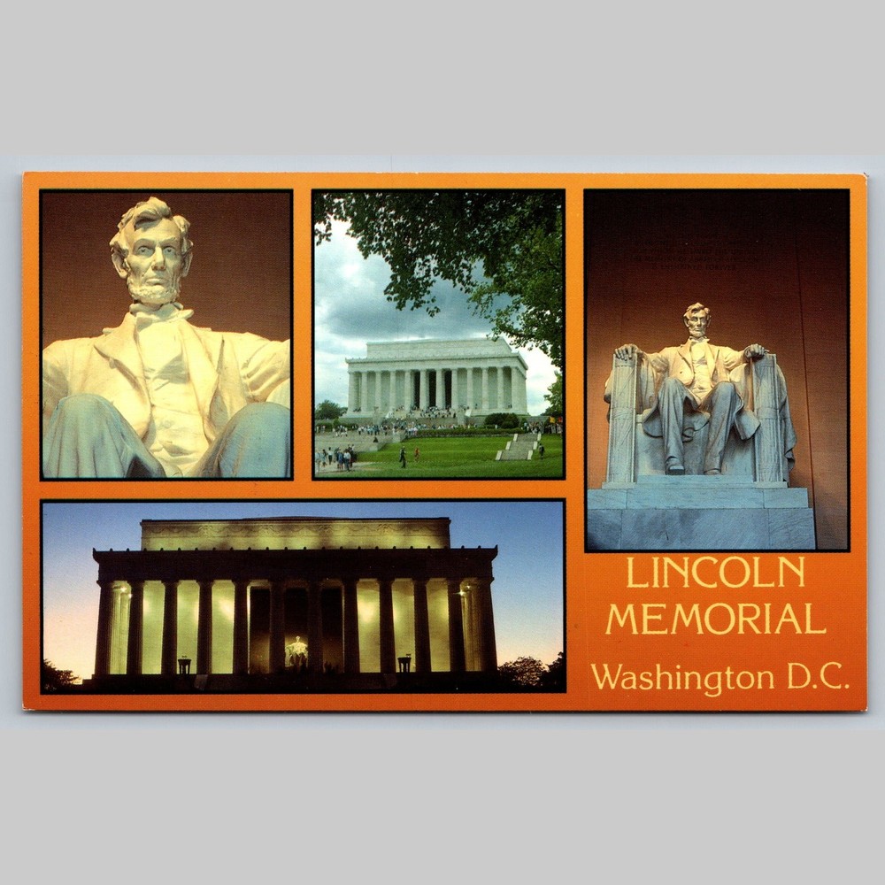 Postcard Lincoln Memorial Washington D.C. Famous Landmark