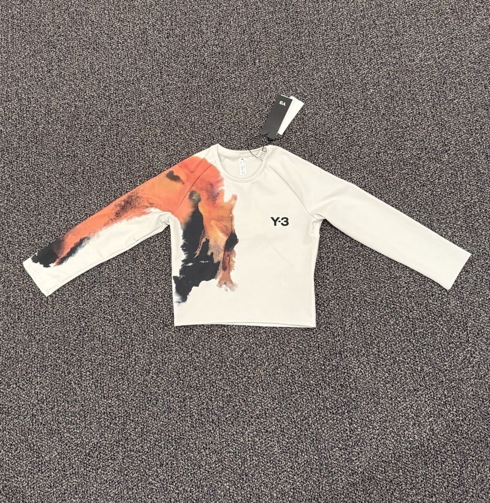 Adidas Y-3 Tennis Pro Cropped Long Sleeve Tee - Size S