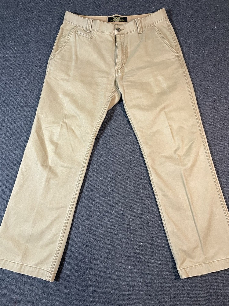 Old Navy Surplus Khaki Pants Men 32/30 Beige Straight Leg Chino Military Y2K Vt