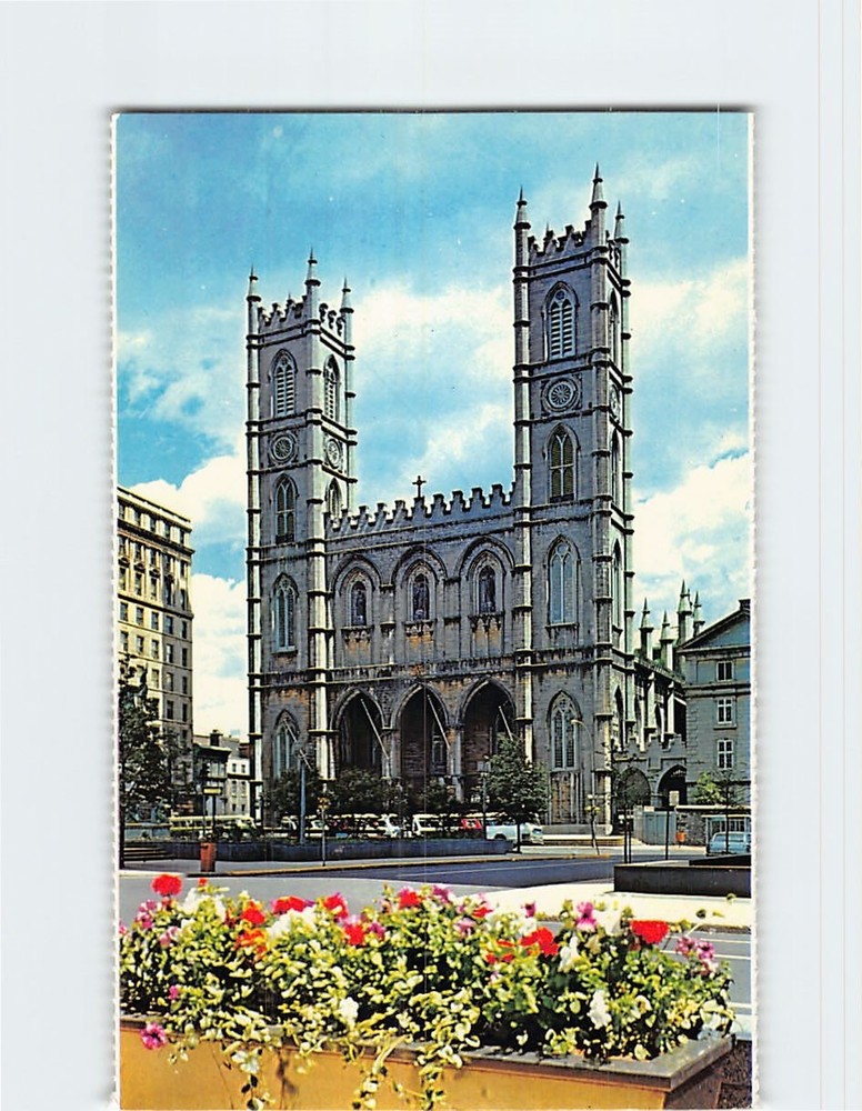 Postcard Notre Dame Basilica Montreal Quebec Canada