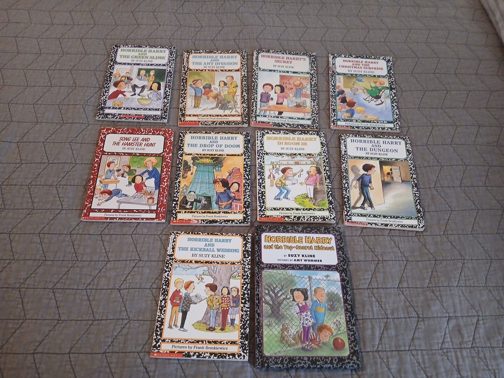Lot of 10 HORRIBLE HARRY Series Books By Suzy Kline Kids Scholastic Paperback