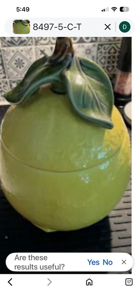 Lemon cookie jar
