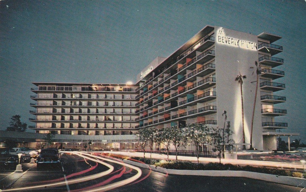 Beverly Hills CA-California, Beverly Hilton Hotel Advertising, Vintage Postcard