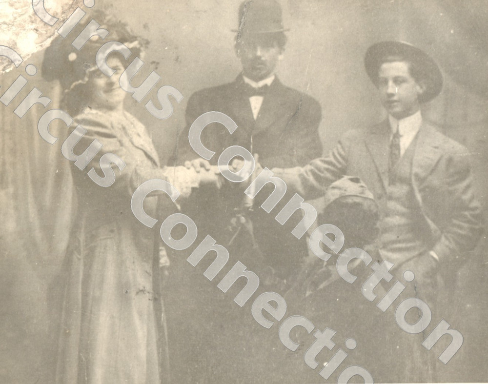 Early 1900s Vaudeville Troupe Dwarf w Prop Gun Photograph 8