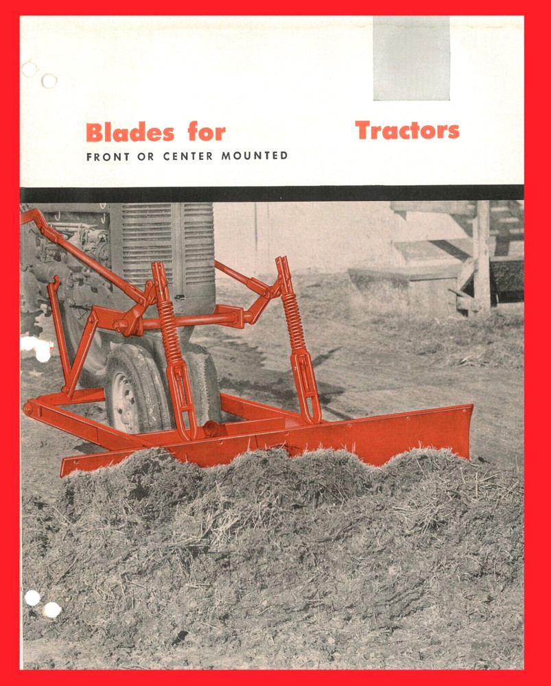 IH Farmall Cub 100 140 240 200 Super A C Leveling Grader Blades Color Brochure-image