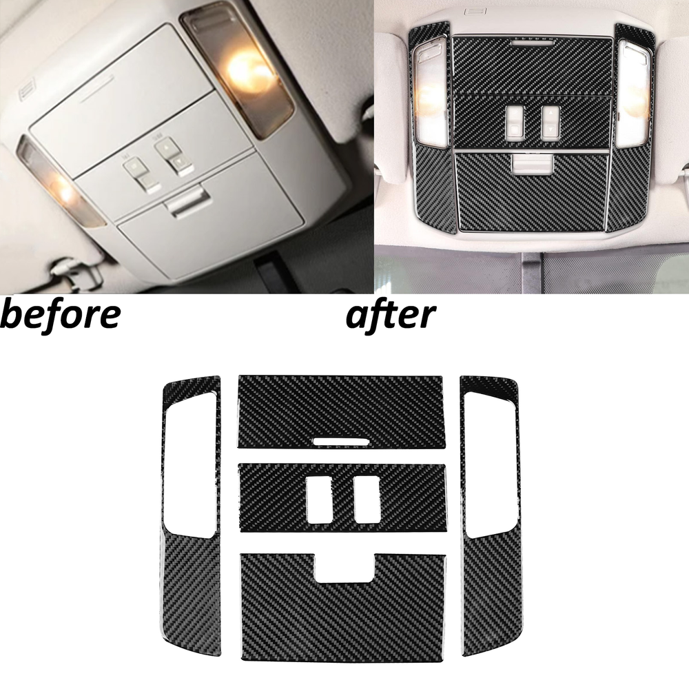 Real Carbon Fiber Roof Reading Light Panel Trim Toyota Tundra Sequoia 2007-2013