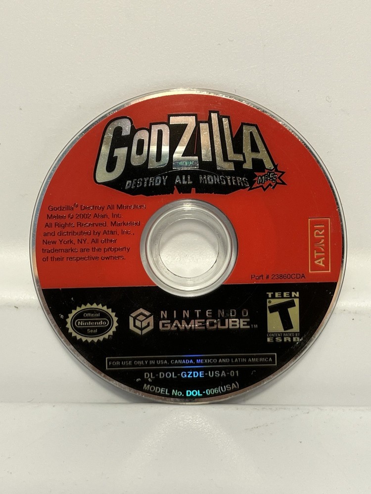 Godzilla: Destroy All Monsters Melee (Nintendo GameCube) Disc Only Tested!