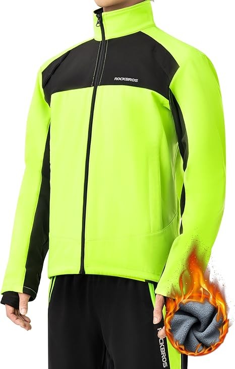 ROCKBROS Cycling Jackets for Men Winter Bike Jacket Thermal Windproof with Pants
