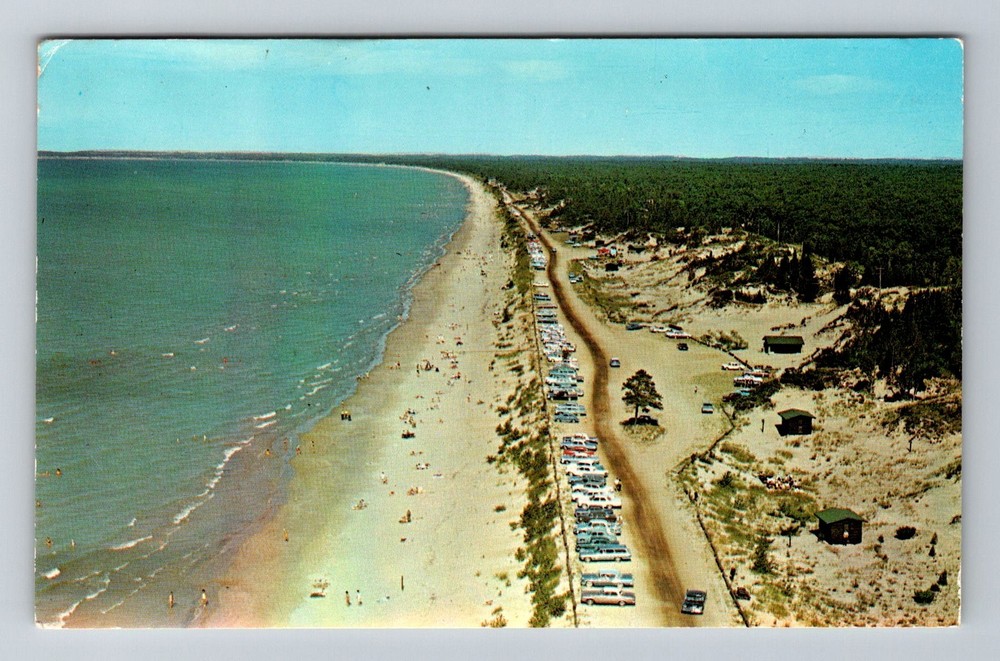 Canada- Ontario Grand Bend Aerial Pinery Provincial Park Vintage c1965 Postcard