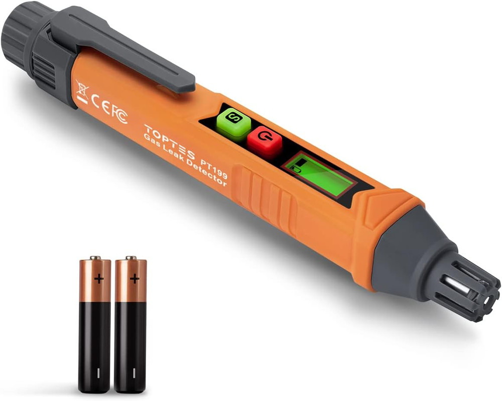 PT199 Natural Gas Leak Detector with Audible & Visual Alarm, Portable Gas Sniffe