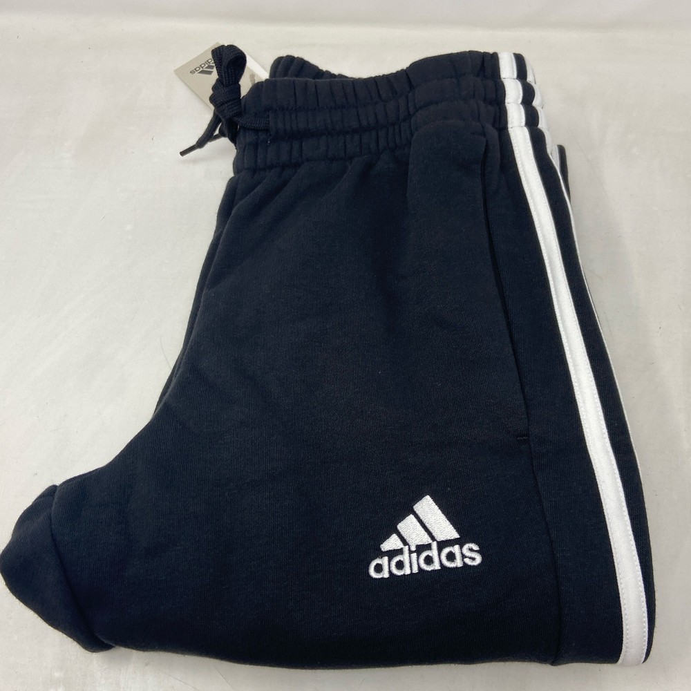 Adidas Essentials 3-Stripes Fleece Sweatpants Black Men’s S