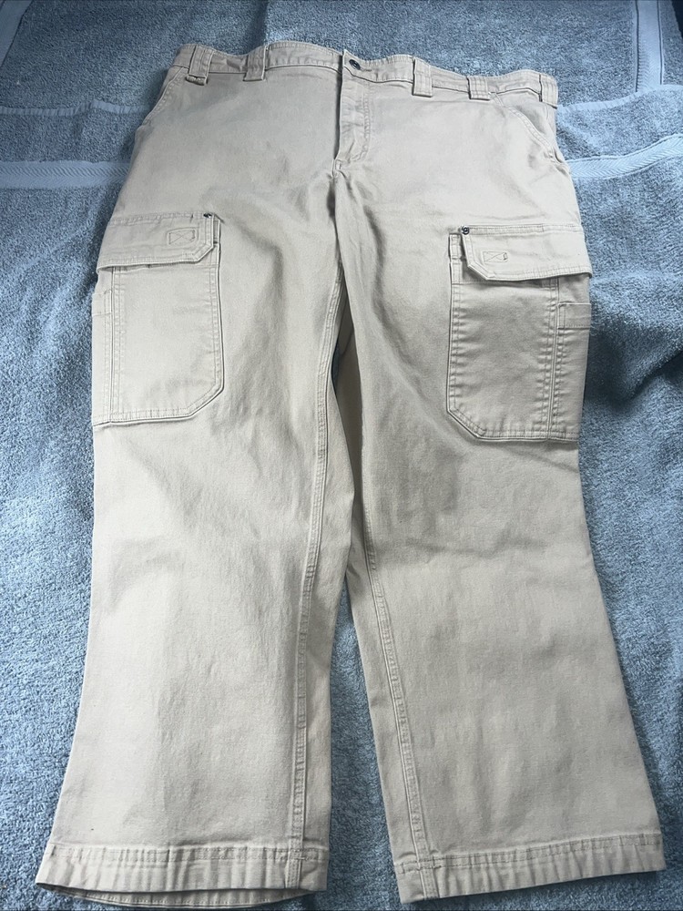 Duluth Trading Flex Fire Hose Cargo Pants Mens 42x30 Brown Workwear Utility