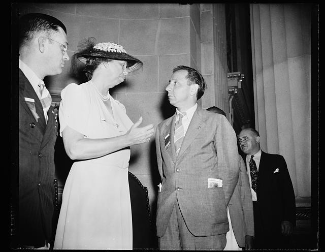 Washington DC Eleanor Roosevelt 1939 Workers Alliance Honorary Member