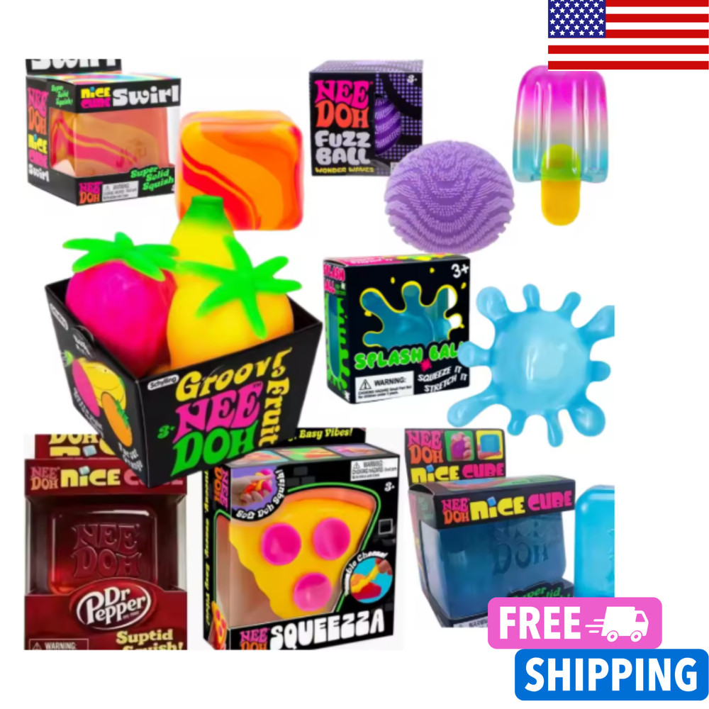 Schylling NeeDoh Pizza Sensory Fidget Cube Squishy Stress Relief Toy