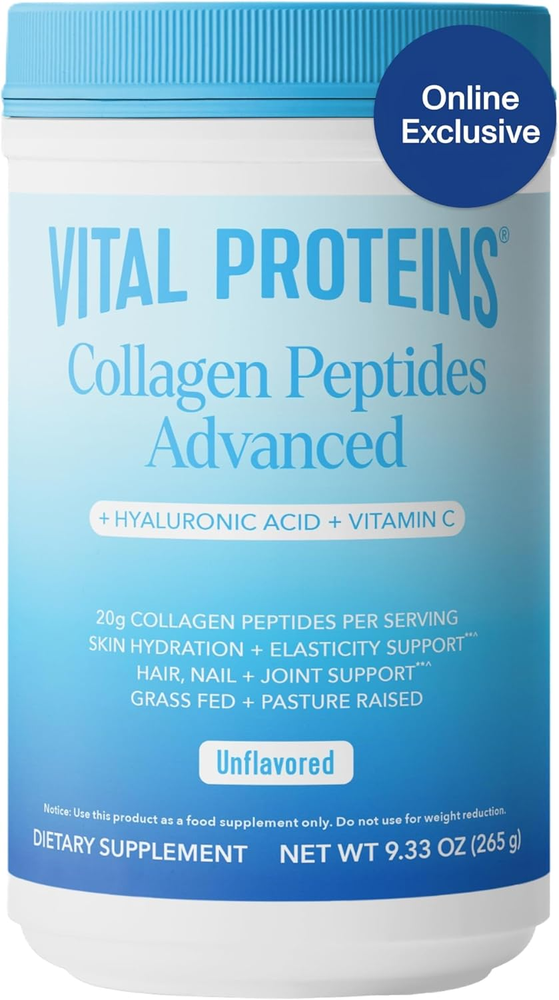 Collagen Powder Supplement Hydrolyzed Peptides with Hyaluronic Acid and Vitamin