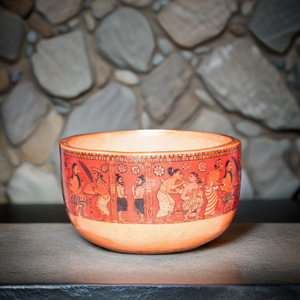 Handmade Decorative Clay Bowl – Museum Coppy Pottery | Mini Vintage Collectible