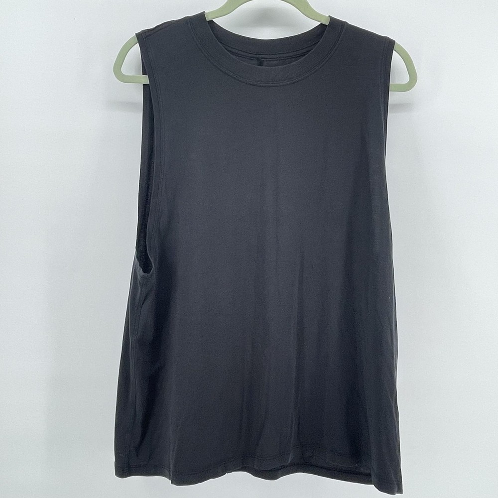 Lululemon Tank Womens L Black Sleeveless Yoga Gym Athletic Top Relaxed