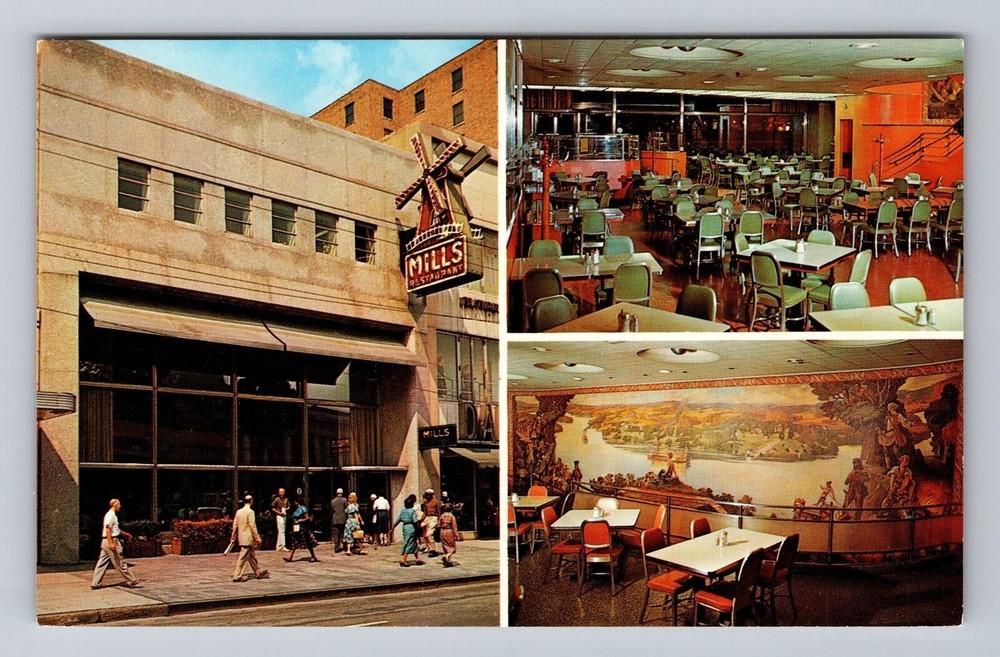 Columbus OH-Ohio Mills Restaurant South High Street Vintage Postcard