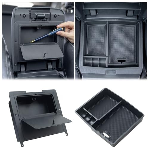 2PCS Center Console Organizer Tray Compatible with Toyota Tacoma 2024-2026 Armre