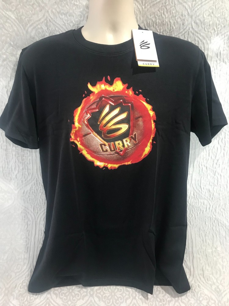 Under Armour Curry Men's Size M Black Short Sleeve Graphic Jam Tee Shirt $50 NWT
