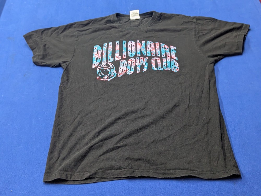 Billionaire Boys Club BBC Floral Arch Logo T-Shirt Black Size XL Astronaut