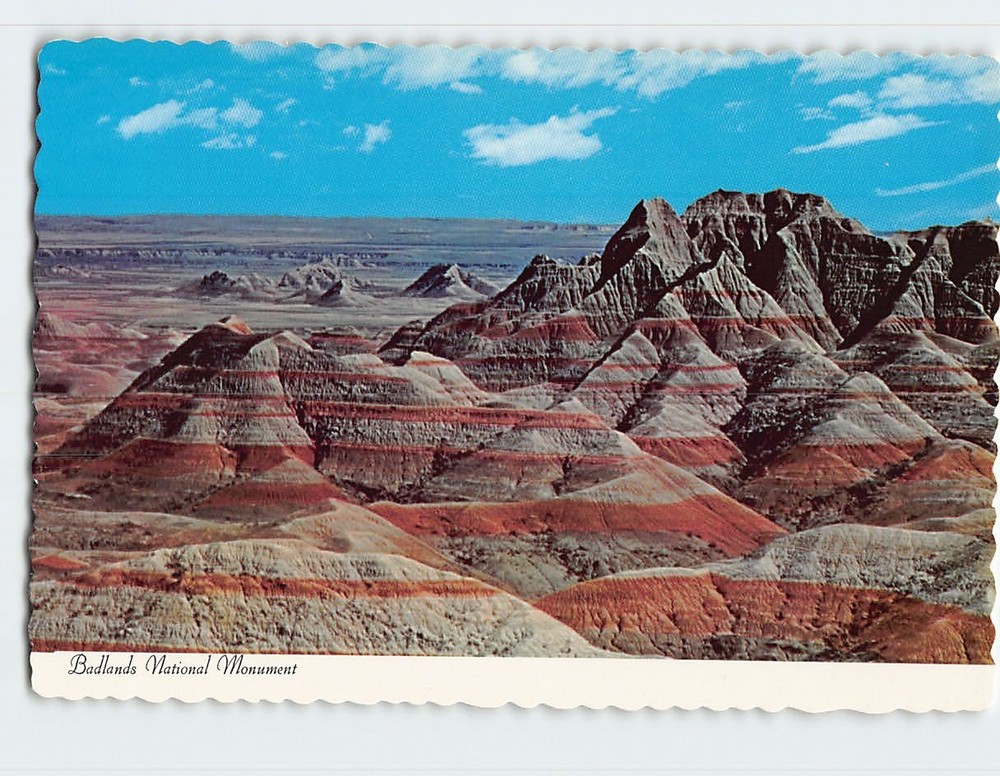Postcard The Badlands National Monument South Dakota USA