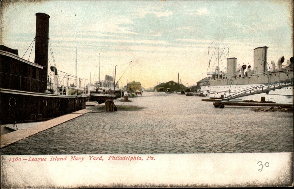 Philadelphia Pennsylvania ~ League Island Navy Yard ~ UDB postcard sku295